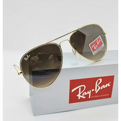 Lunettes de Soleil Aviateur RB en Verres de Cristal (Étui en Cuir Synthétique + Certificat)