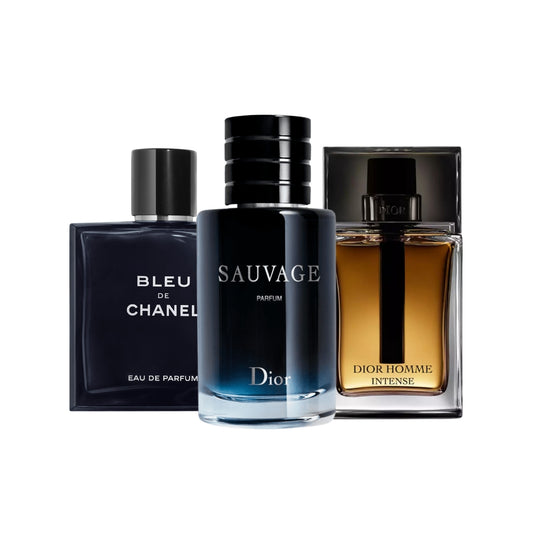 3 Parfums – Sauvage Dior, Bleu de Chanel & Dior Homme Intense
